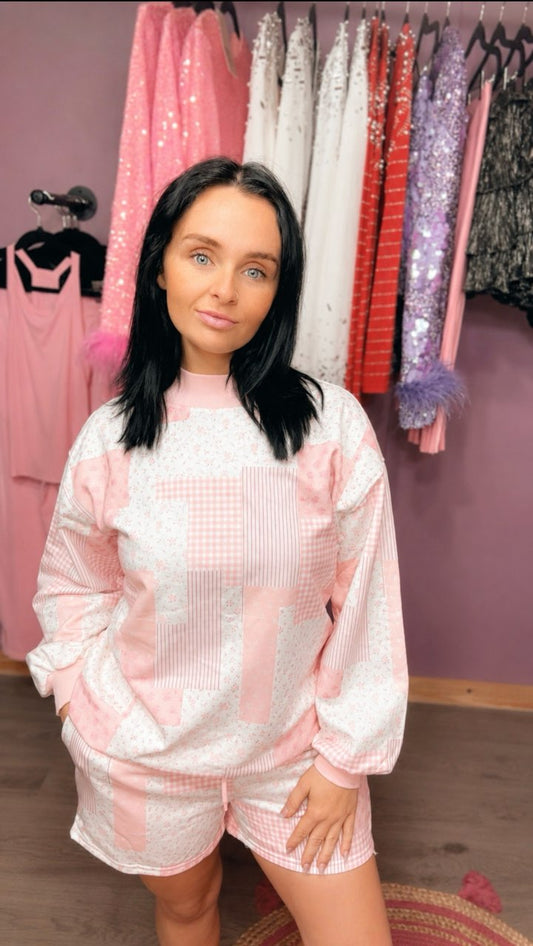 Pretty in Patchwork Lounge Set – Pink Multi