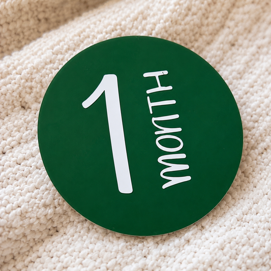 Green Monthly Milestone Discs
