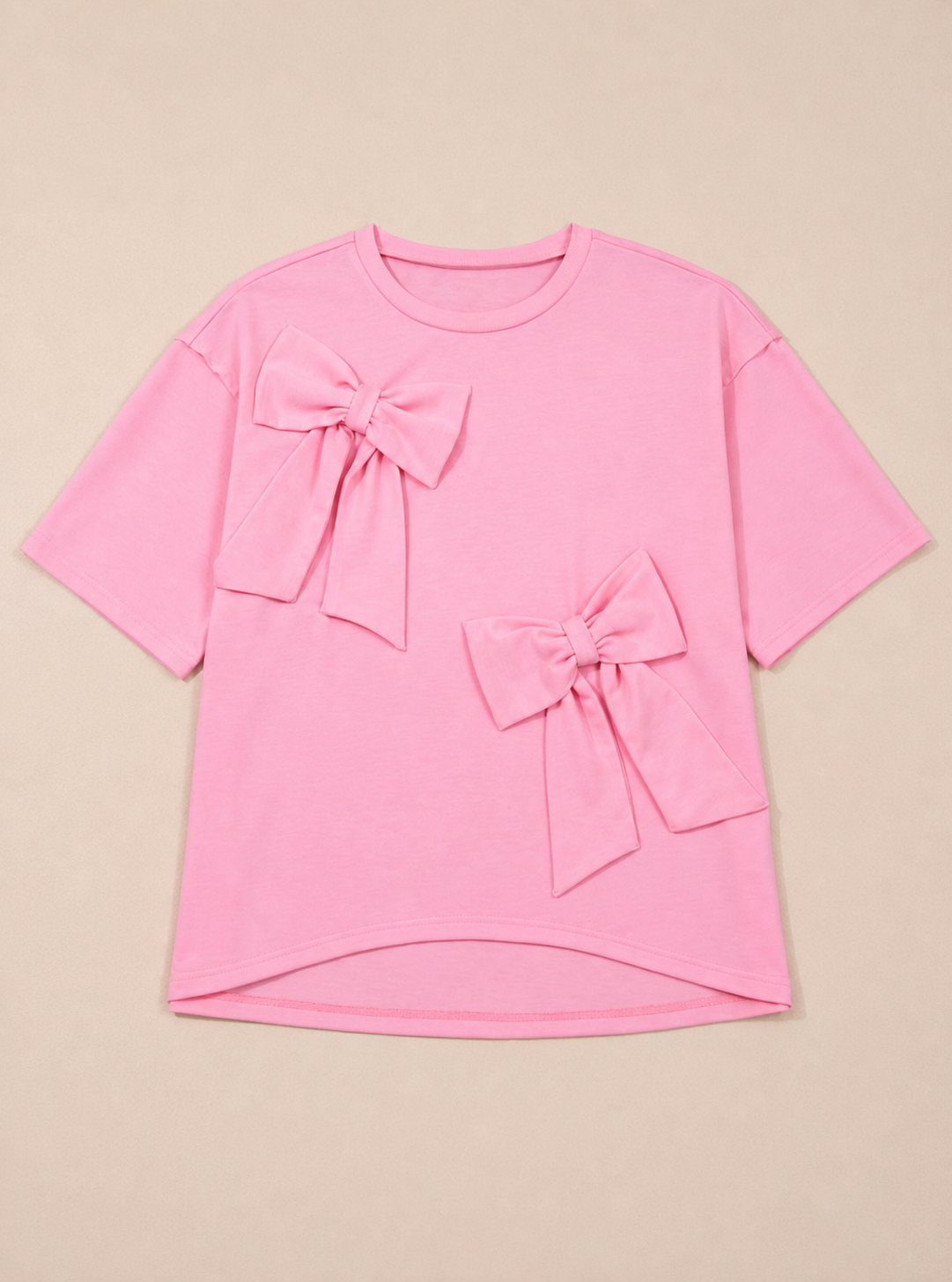 Pretty in Pink Double Bow Oversized Top