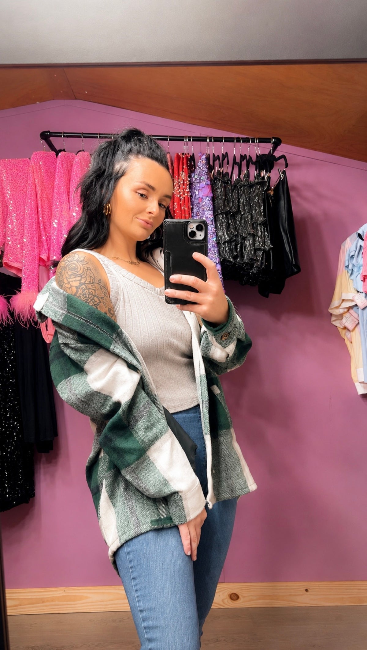 Evergreen Plaid Shacket