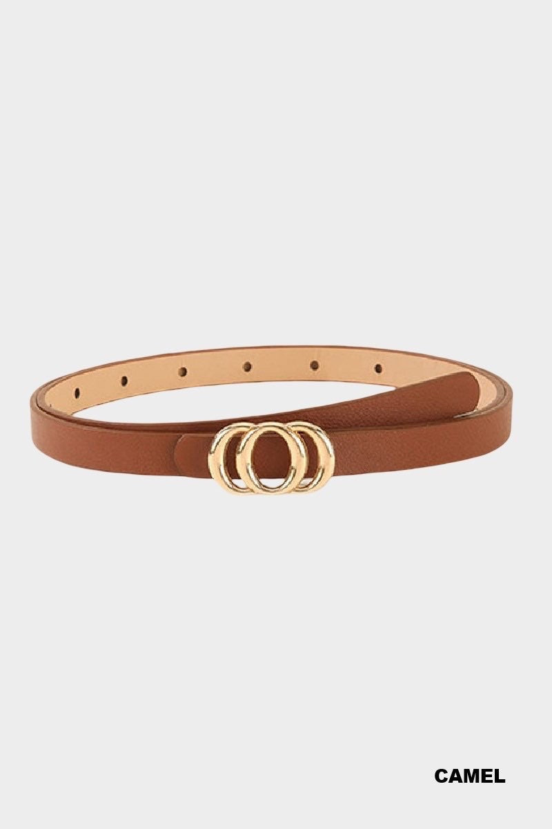 Carmel double-ring-skinny-belt