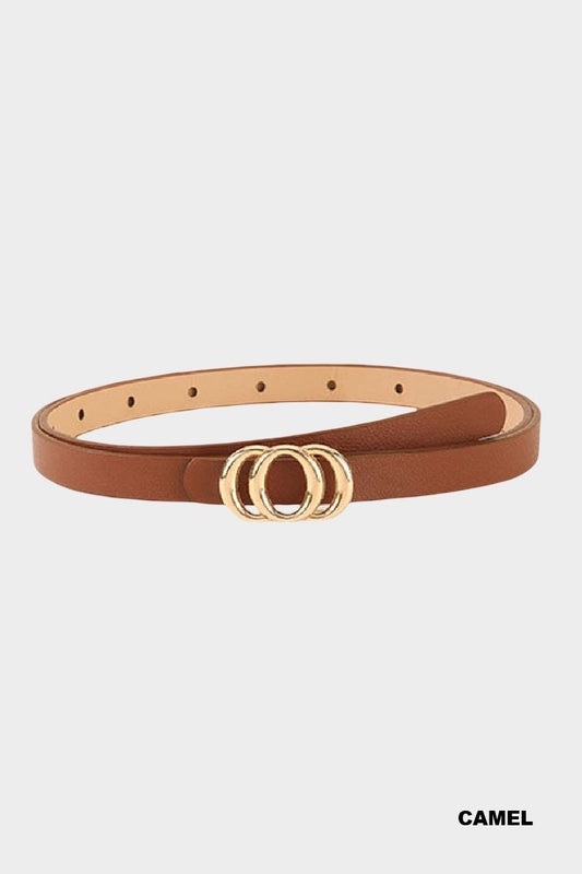Carmel double-ring-skinny-belt