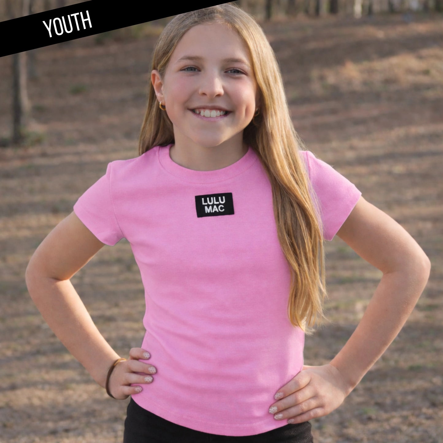 Youth Pink Lulu Mac Tee