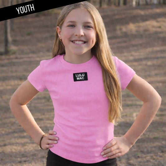 Youth Pink Lulu Mac Tee
